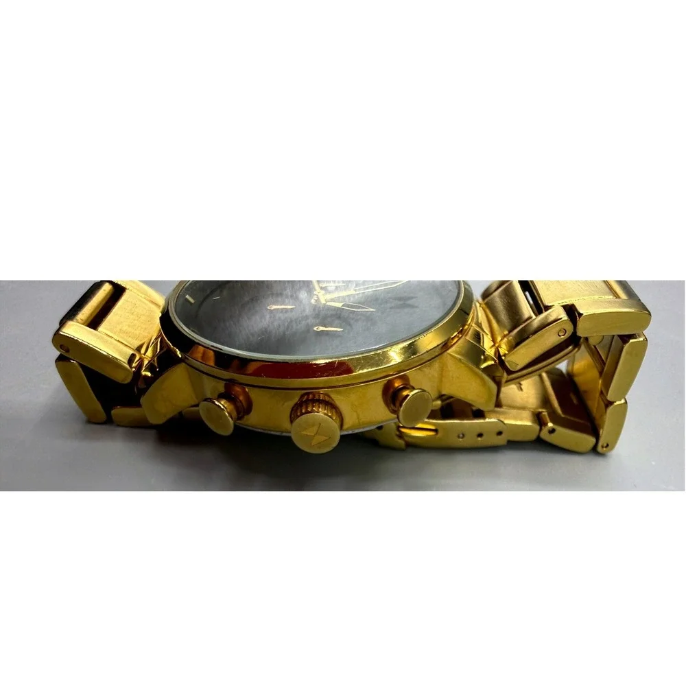 MVMT Chrono Gold Black Dial 45mm Mens Watch Stainless Steel C05 5ATM *Read